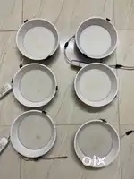 LED ceiling lights white, Round, Energy saving pack of 6