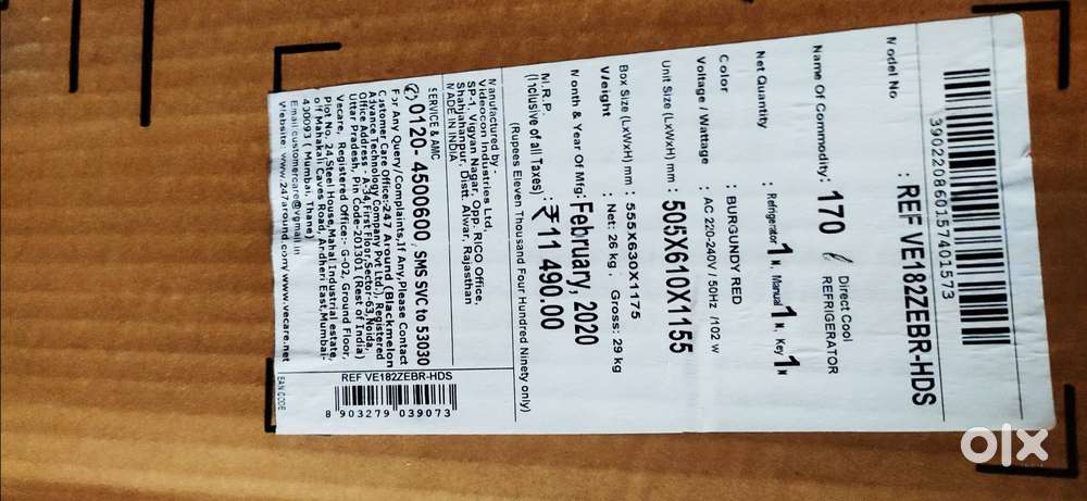 Videocon fridges 5stars