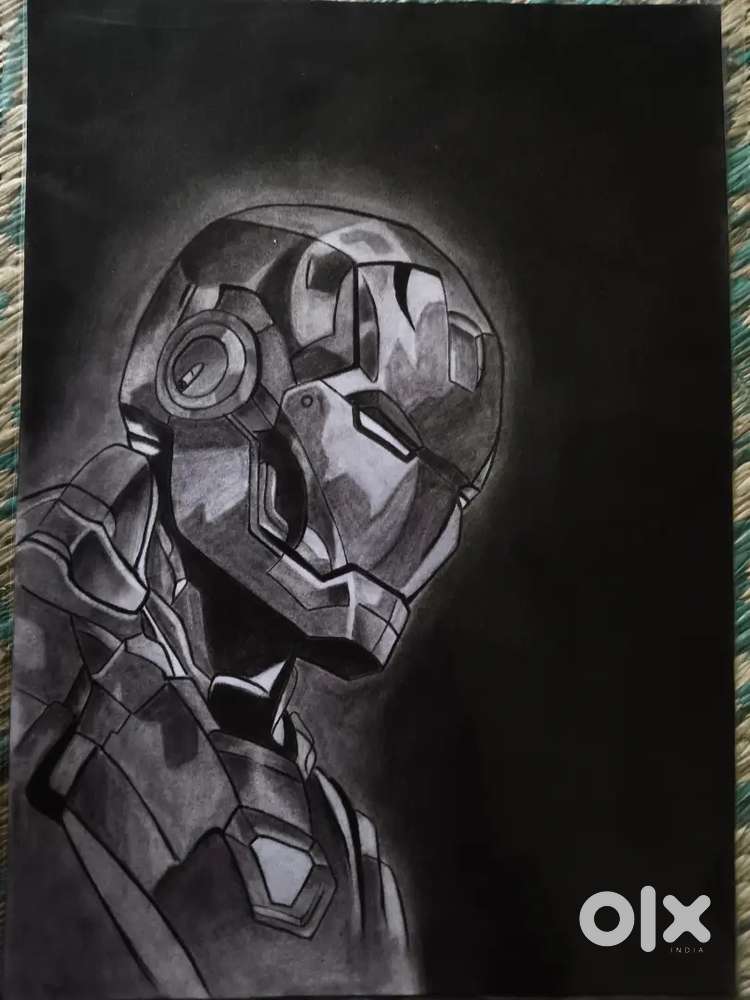 Iron man sketch (charcol)