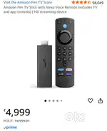 Amazon fire TV Stick with alexa voice remote