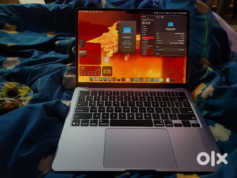 Apple macbook m4 16gb 256gb sky blue, 3.5 month old