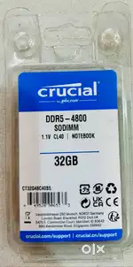 Crucial RAM (Brand New) 32GB DDR5 4800MHz CL40 With 10 Year Warrenty