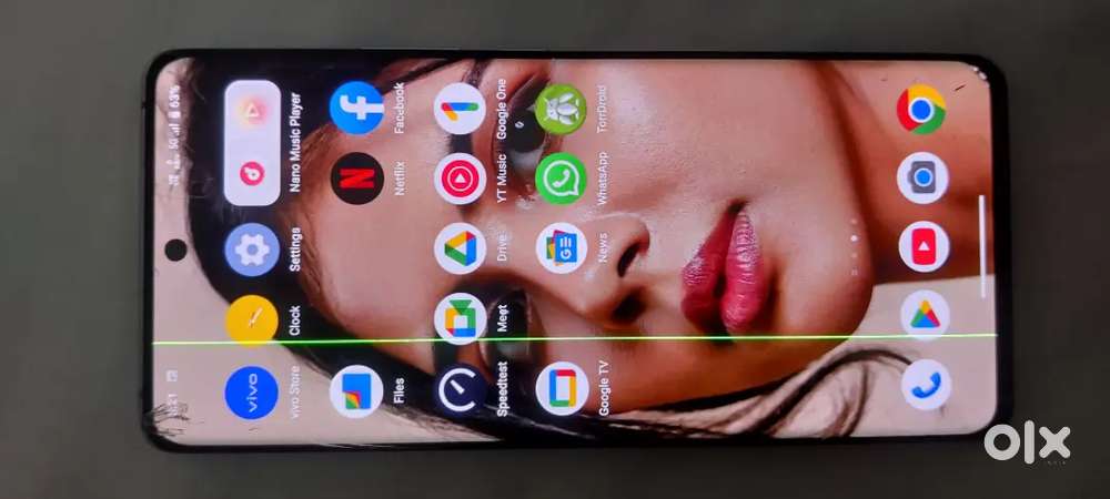 Vivo x60 pro one green line touch glass broken