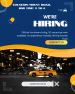 Tvs official car drivers needed