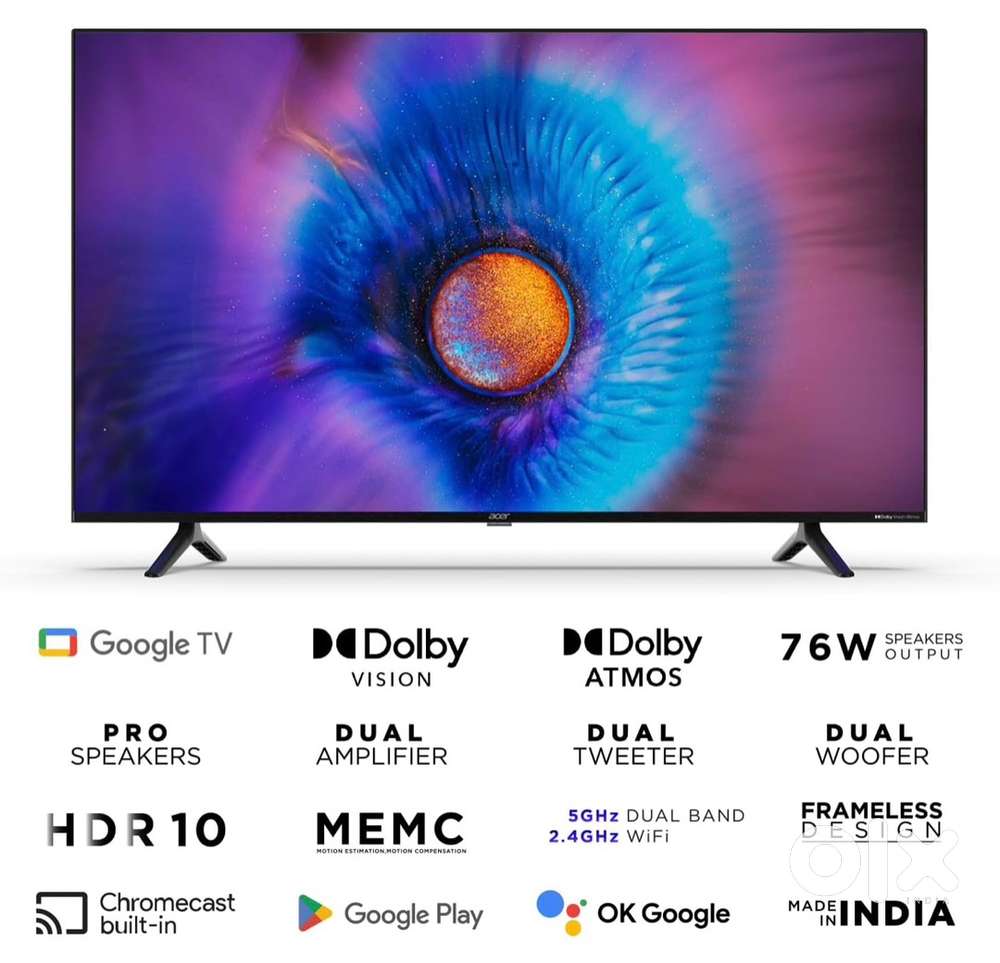 Acer 50” inches Google Tv with 76W speakers