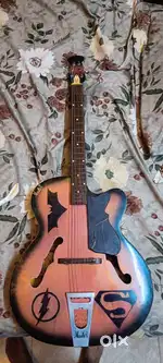 Custom Hand-Painted Vintage Acoustic Guitar