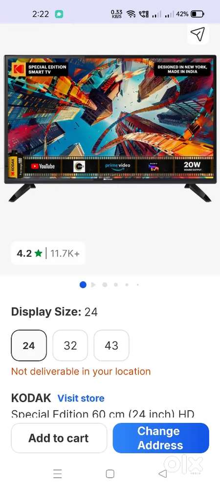 Kodek 24 inch Smart Led Tv