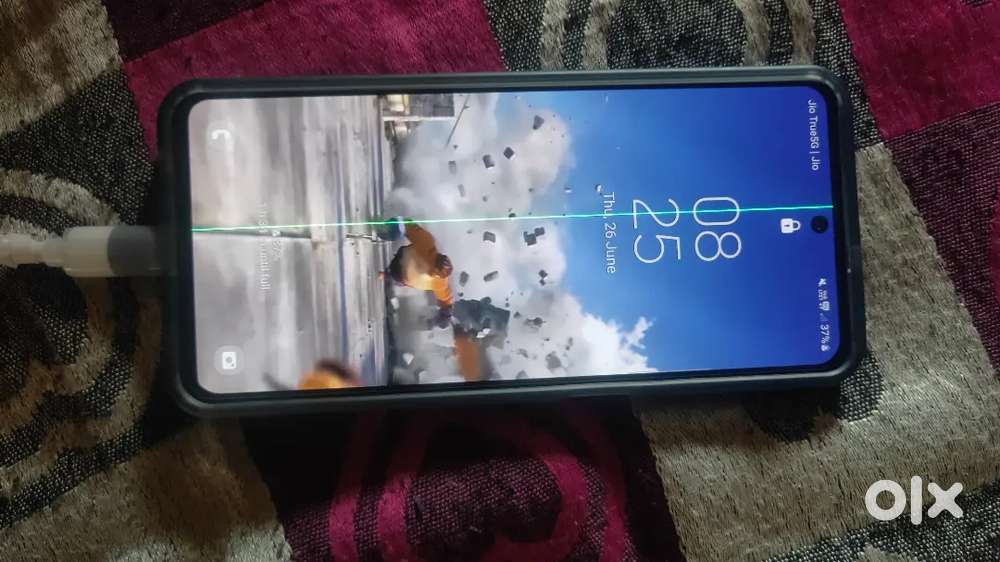 Samsung galaxy m52 5g all working only line on screen orginal display