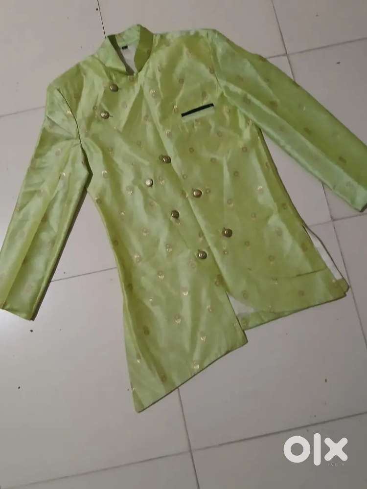 Light Green Indo-Western Suit with Blue Pant - Excellent condition