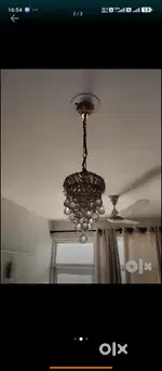 Crystal Chandelier Ceiling Hanging Lamp and diwan