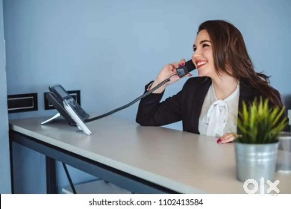 Female Receptionist in front office