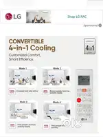 1.5 Ton Window AC LG 5 STAR DUAL INVERTER