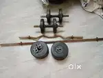 Dumbells and weight bars- gym fitness-