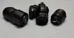 Nikon d31000 camera with all lenses includes but screen little crack
