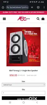 i Ball 2.1 Tarang Tower Speaker