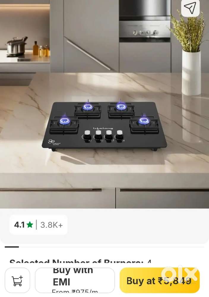 Hob Top 4 Gas Burner Lofelong