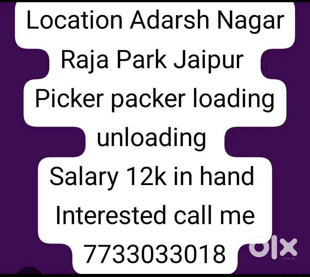 Picker packer loading unloading adarsh Nagar raja park jaipur