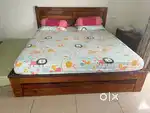 Solid wood King Size Storage  Bed - Very Good condition