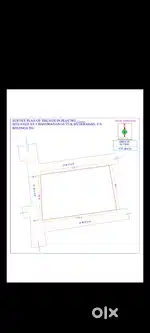 3 side road plot for sale