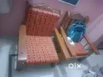 Royal digen and wooden Two sheeter sofa chair only