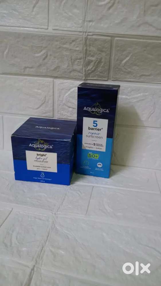 Aqualogica sunscreen and moisturizer