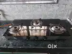 Glass Top, 3-Burner Gas Stove-Jyoti