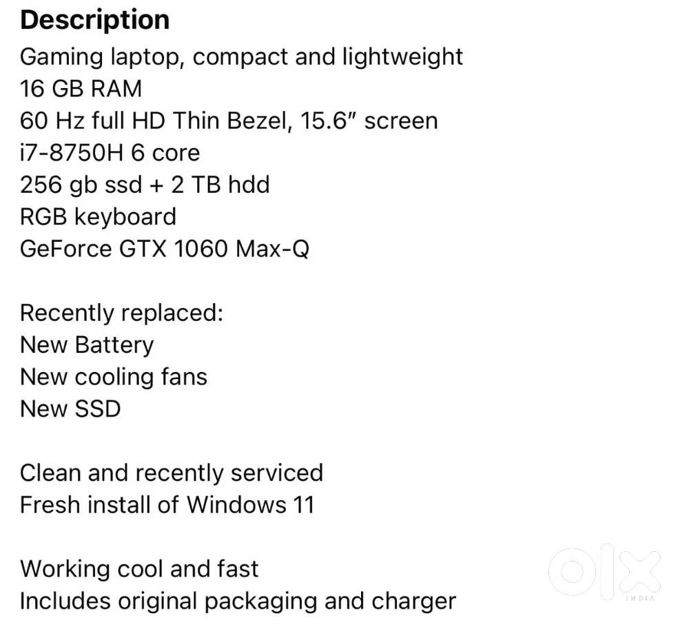 Laptop for Sale