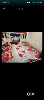 Double bed for sale nd dressing table