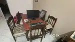 Sofa cum bed and dining table and 6 chair