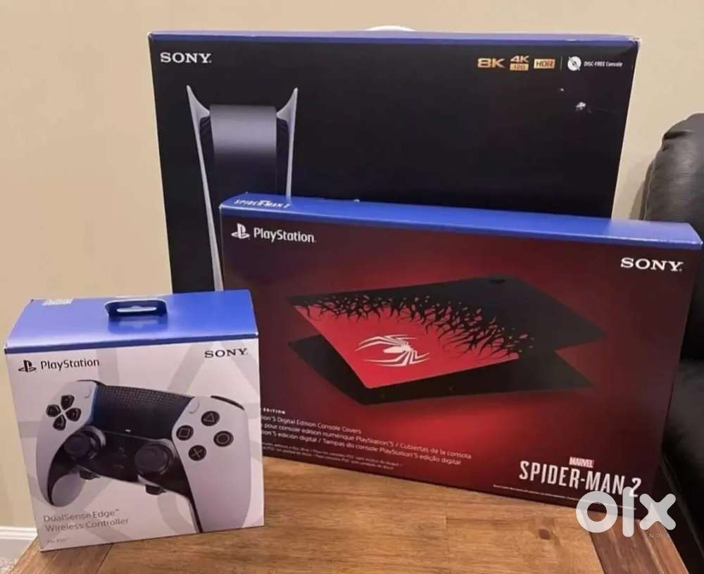 PS5 Digital with Dualsense Edge Pro Controllerand Sony MarvelSpiderMan