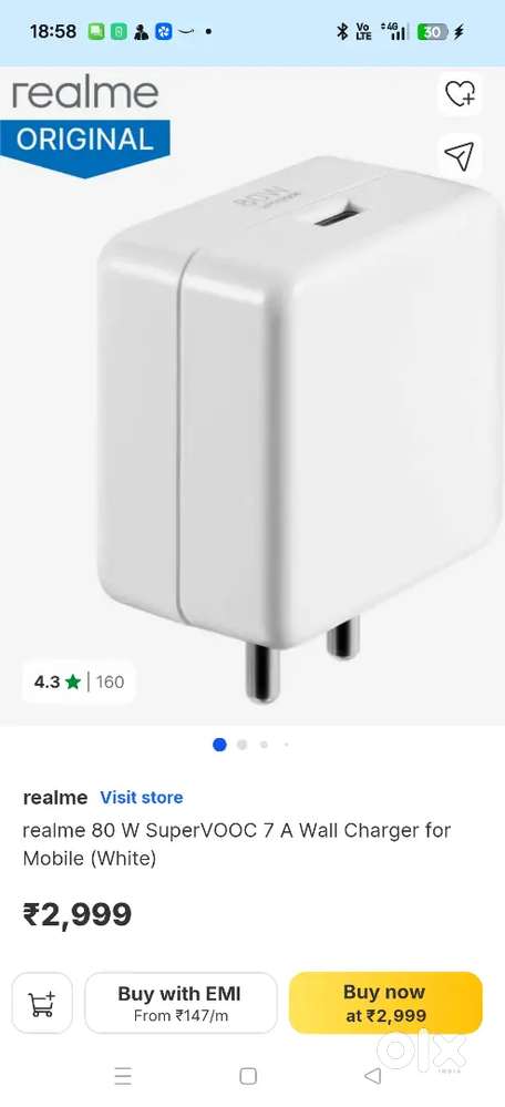 REALME 80W ORGINALCHARGER
