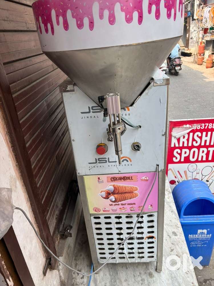 Live Cream Roll Machine with Air Compressor – Excellent Condition