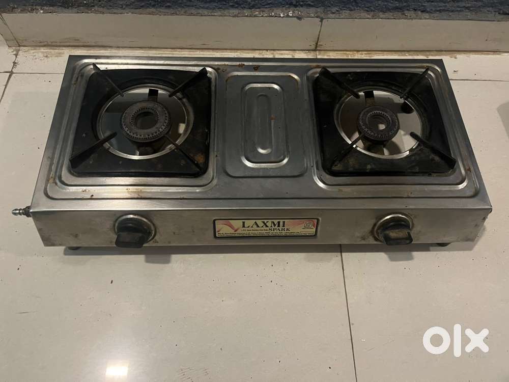 LAXMI Spark Two-Burner Gas Stove - Compact & Reliable