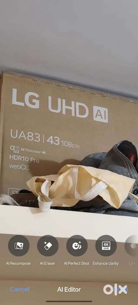 LG UHD AI UA83 43 inch 4 months old