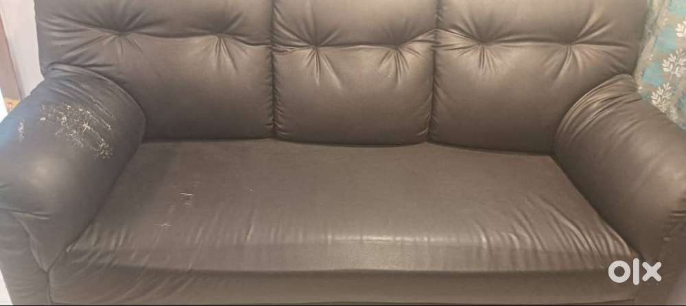 Strong 3+1+1 seater black color sofa for sale