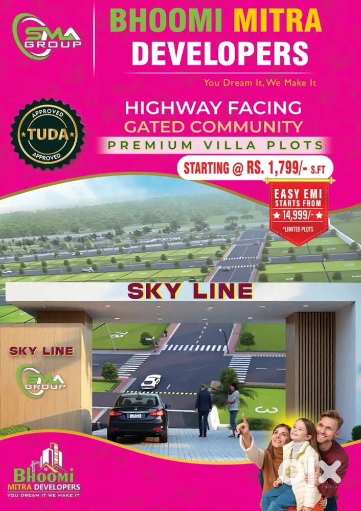 EMI Plots - High way facing premium villa plots