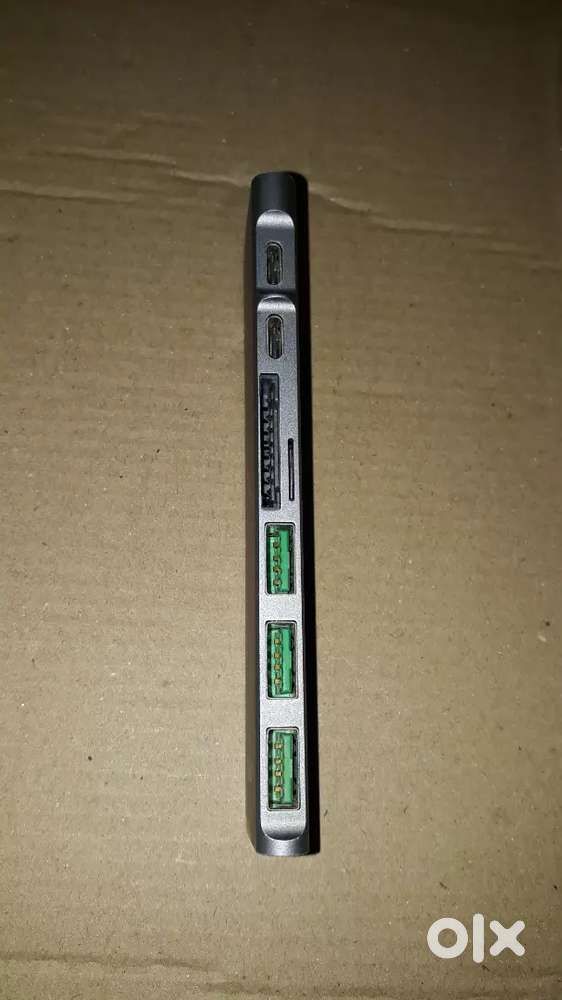 Powerup stay charged USB C Adapter, 8 in 1 Dual Type-C Docking