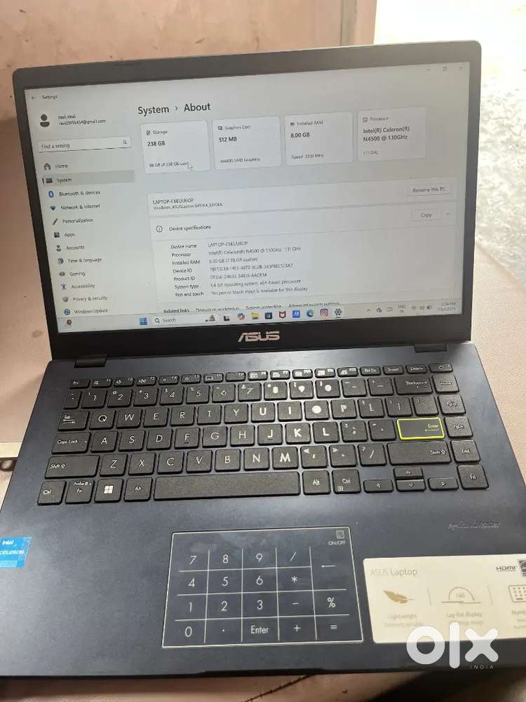 ASUS Vivobook Go 15 Intel Celeron Dual Core N4500 (8 GB/512 GB SSD/Win