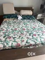 Queen size bed and wardrobe