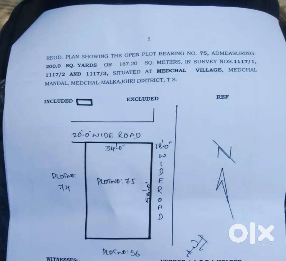 200 square yards plot for sale situated in medchal