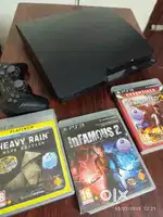 PS3 Slim with 3 Games + Controller- Calicut, Kerala