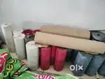 Paper bag material and creasing machine