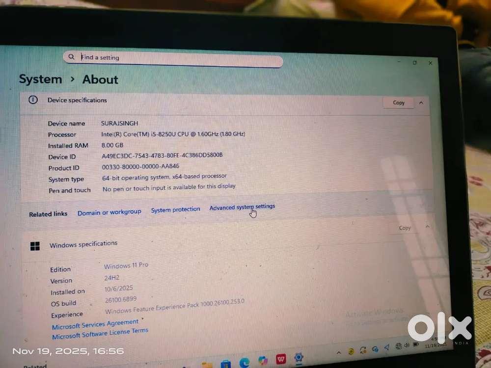 Lenovo laptop i5 8th generation