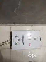nearly used Gas geyser 6L. , cabinet furniture, and storage rack