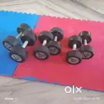 New dumbbells and bench.
