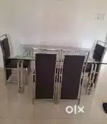 Beautiful  & well maintained  glass Dining table