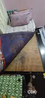 Single metal & Double size wooden cots with mattress near Marathahalli
