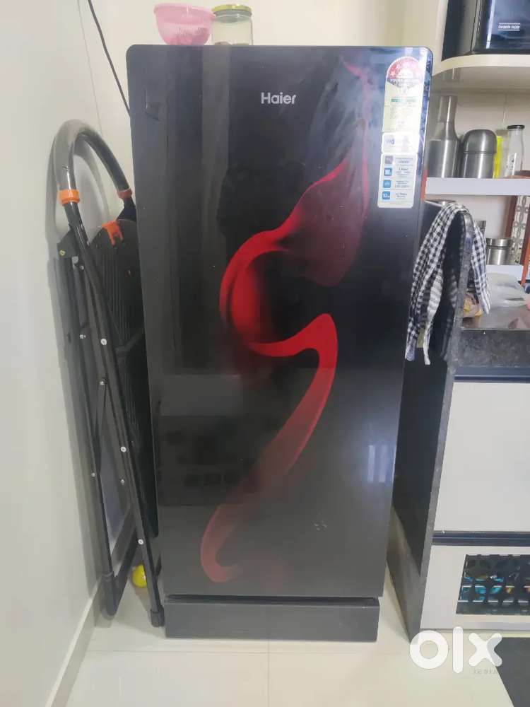 Glass top stove and refrigerator