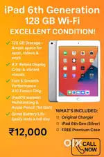 iPad 6th Generation - 128 GB WiFi  Excellent Condition!