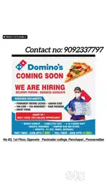Dominos Pizza wanted boys nd girls